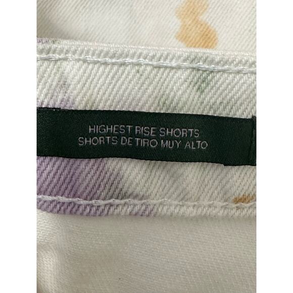 Wild Fable white orange purple tie dye fringe highest rise shorts size 4 - Picture 4 of 8